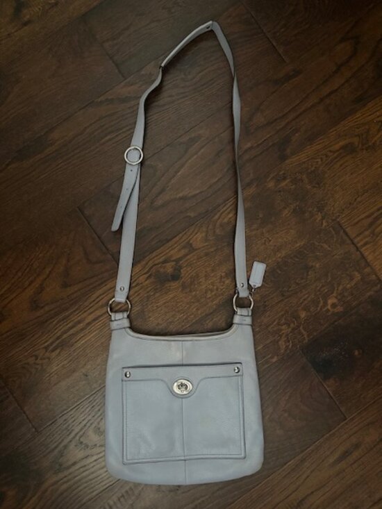 Coach Handbags - Coach Periwinkle Leather Crossbody Bag | Authentic | Original Tags & Care Card